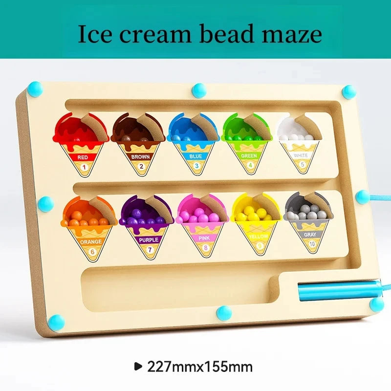 Magnetic Maze Toy With Magnetic Digital Beads For Puzzle Practice And Attention Training Games