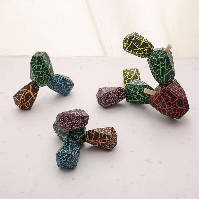 Creative Wooden Balancing Stones – Colorful Stacking & Educational Fun