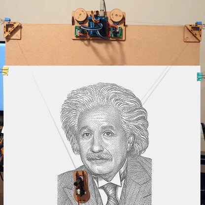 2024 Draw Wall Painting Robot with Cable Plotter Arduino Maker Project Kit Polar Graph with Motor DIY STEM Toy Parts