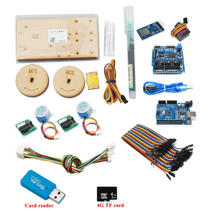2024 Draw Wall Painting Robot with Cable Plotter Arduino Maker Project Kit Polar Graph with Motor DIY STEM Toy Parts