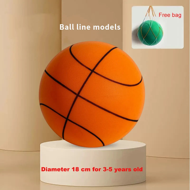 Diameter 24/22/18cm Silent High Density Foam Sports Ball Indoor Mute Basketball Soft Elastic Ball Children Sports Toy Games