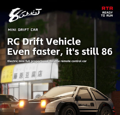 1:64 Desktop RC Drift Car 2.4G High-Speed Racing Car Four-Wheel Mini Desktop Remote Control Car Electric Toy for game party gift