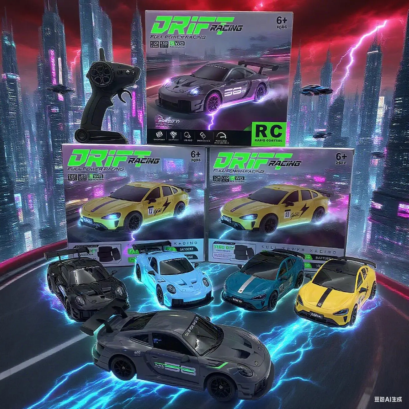 2026 New, Limited Edition Rc Drift GT3 RS 911 mi SU7 1:24 Drift Racing Car, Racing Kids Gift with High Speed Remote Control