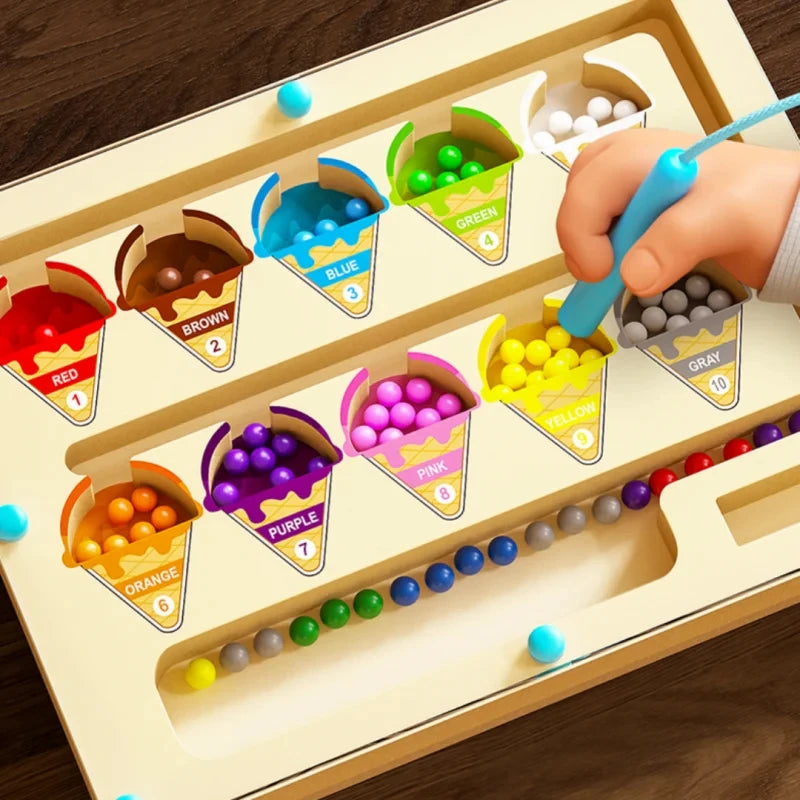 Magnetic Maze Toy With Magnetic Digital Beads For Puzzle Practice And Attention Training Games