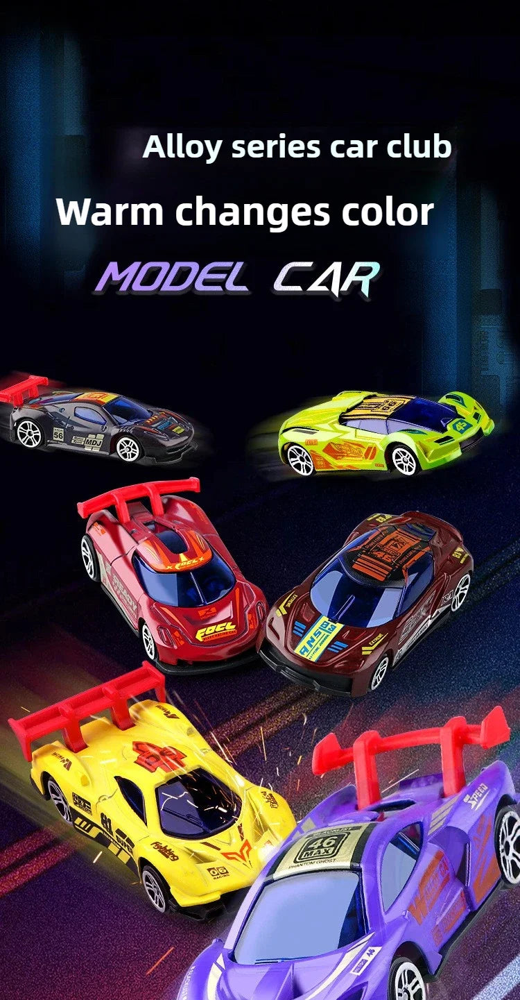 1:64 Magic Color Changing Racing Car Model Temperature Sensitive Inertia Pull Back Cars Toys Crash-Resistant Durable Boys Gift