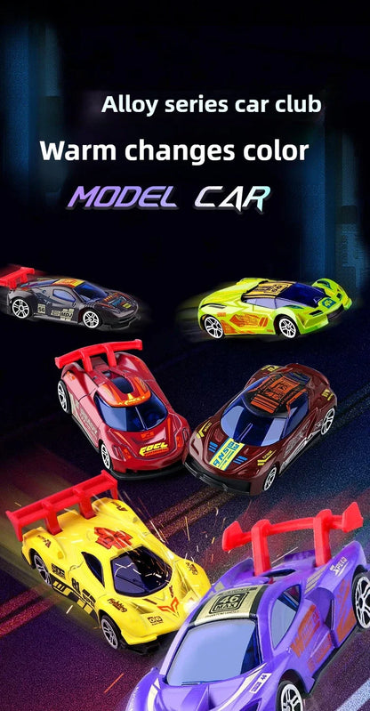 1:64 Magic Color Changing Racing Car Model Temperature Sensitive Inertia Pull Back Cars Toys Crash-Resistant Durable Boys Gift