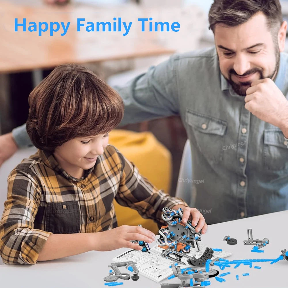 12-in-1 STEM Robot Building Kit Toys DIY Engineering Construction Set Educational Science Experiment Gift for Kids Teens