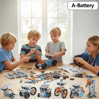 12-in-1 STEM Robot Building Kit Toys DIY Engineering Construction Set Educational Science Experiment Gift for Kids Teens