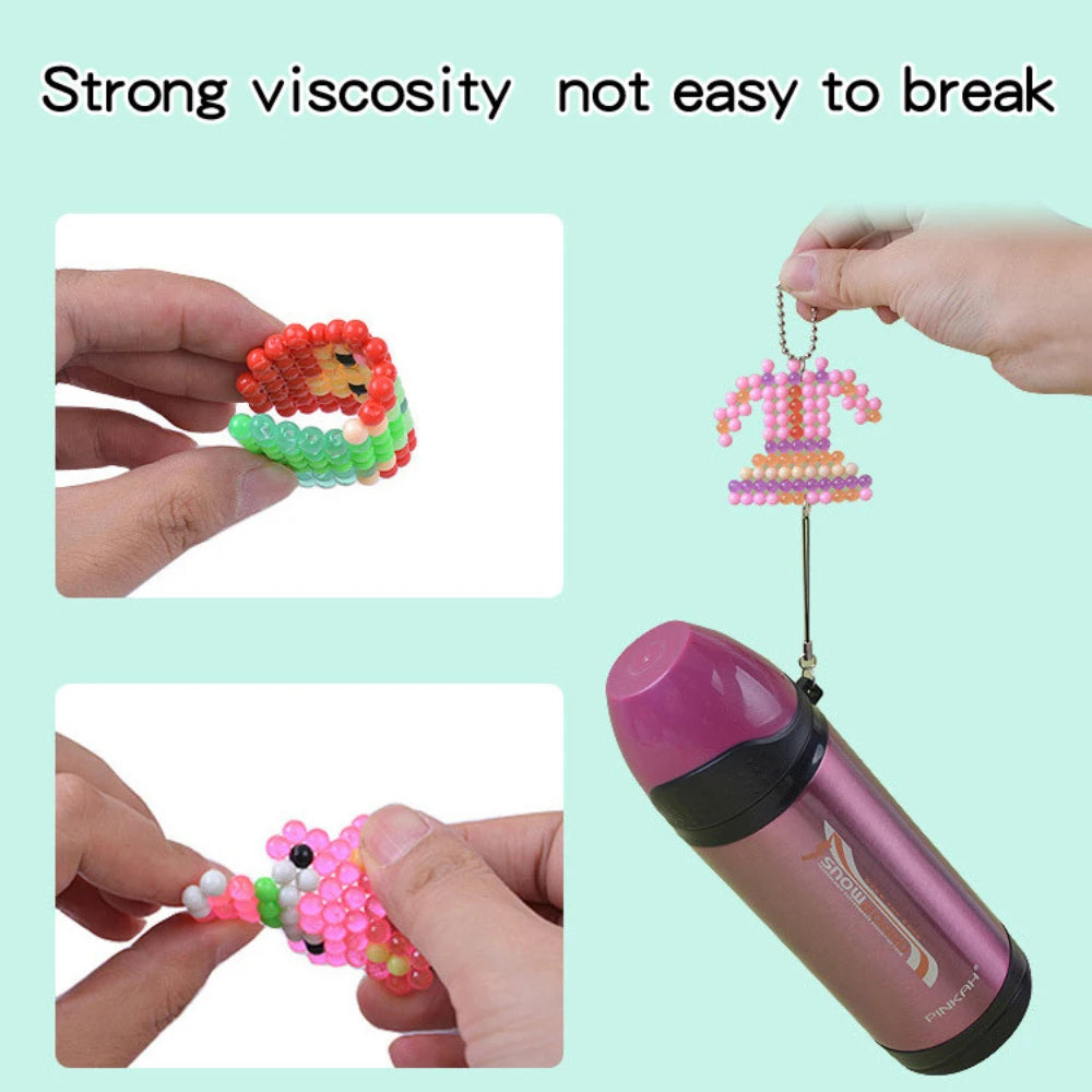 1000 Pcs/box DIY Water Spray Magic Beads Handmade Toy Set Children's Color Crystal Beads Puzzle Craft Kit Gift Variety Bean Toys
