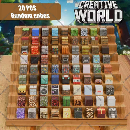 Magnetic Building Blocks Mine World Montessori Educational STEM Sensory Toy for Magnet Cube Kids Boys Girls Ages 3+ DIY Toy Gift