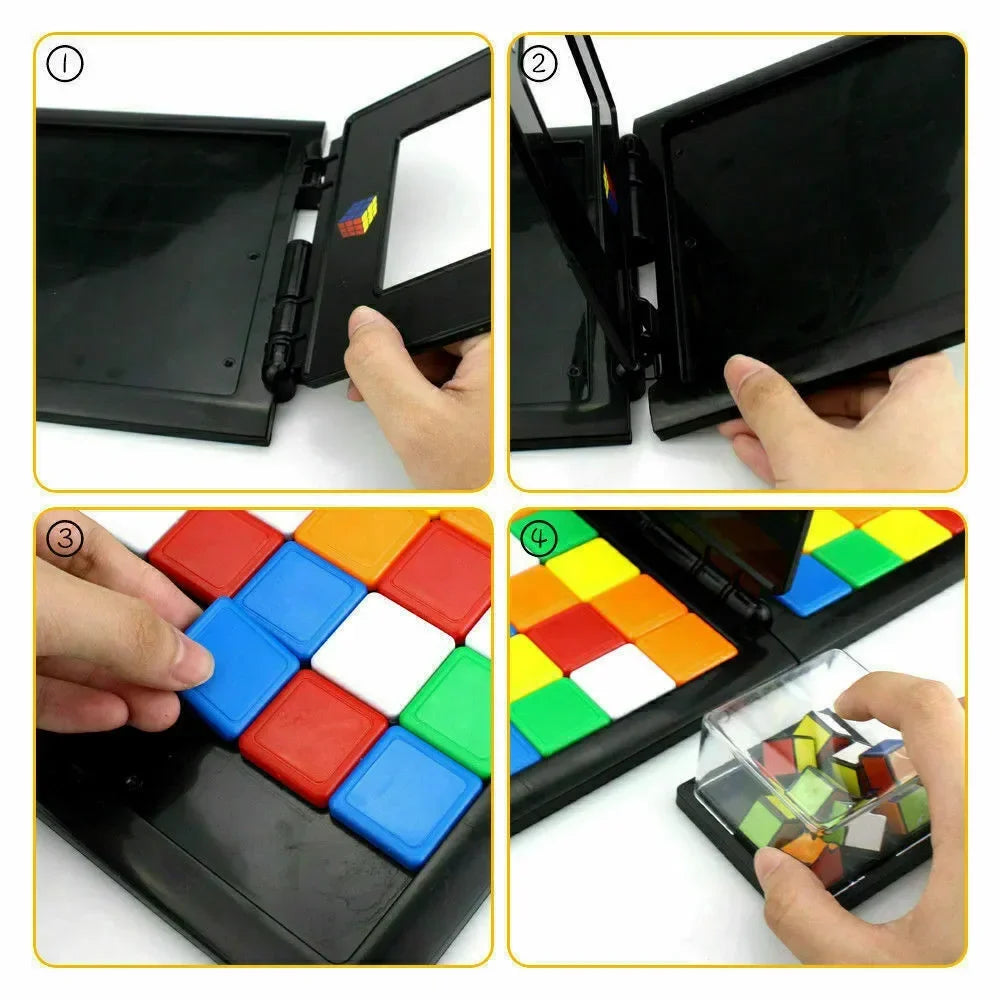 1 Set of parent-child color competition games, square tabletop puzzles, learning and educational toys, stress resistance, boys a