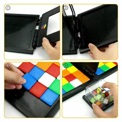 1 Set of parent-child color competition games, square tabletop puzzles, learning and educational toys, stress resistance, boys a