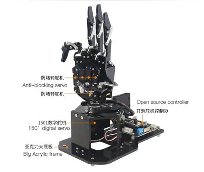 STEM For Arduino STM32 Bionic Robot Palm Hand Manipulator Open Source Code 5 Hands Educational Kit with Ps2/Somatosensory Gloves