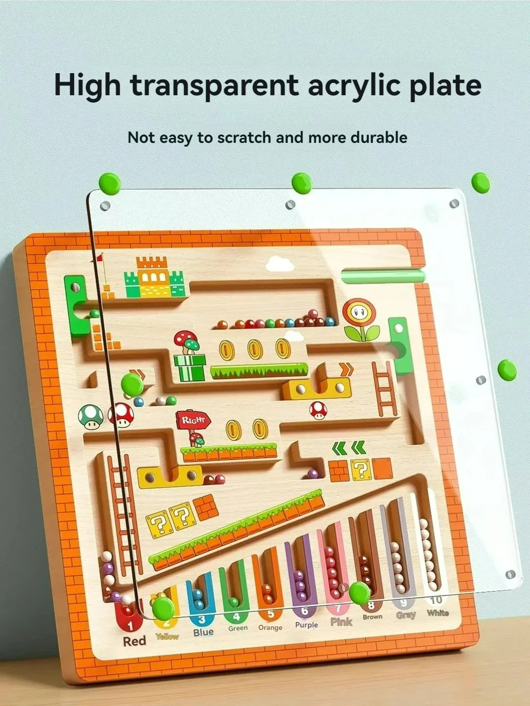 Magnetic Maze 2-in-1 STEM Toy for Ages 3-6, Develops Fine Motor Skills & Concentration