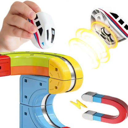 1pcs Magnetic Magical Track Car Toys Magnetic Children'S Puzzle Toy For Diy Track Rails Toys