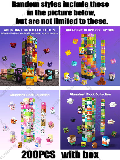 Magnetic Building Blocks Mine World Magnet Pink Girly Heart Blossom Cave Plant Zombies Cubes Set Brick Cube Toys Children Gifts
