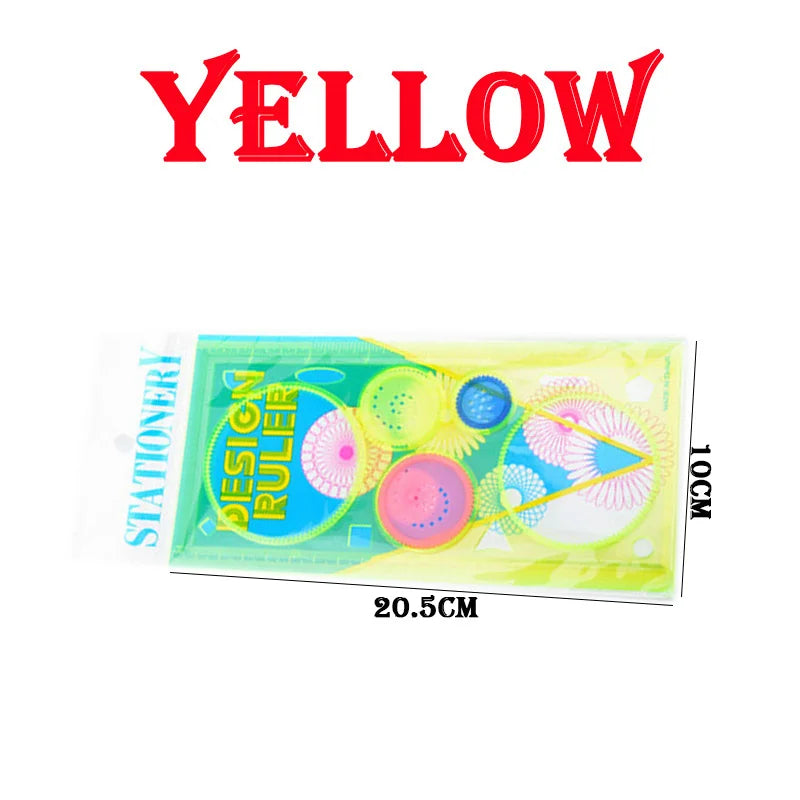 Geometry Spirograph Drawing Stencils Set Painting Template Art Crafts Creative Kids Educational Toy Variety of Flowers Ruler