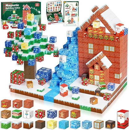 Magnetic Building Blocks Mine World Magnet Cube for Stacking Construction Set Educate Sensory Toys Kids Boys Girls Ages 3+ DIY