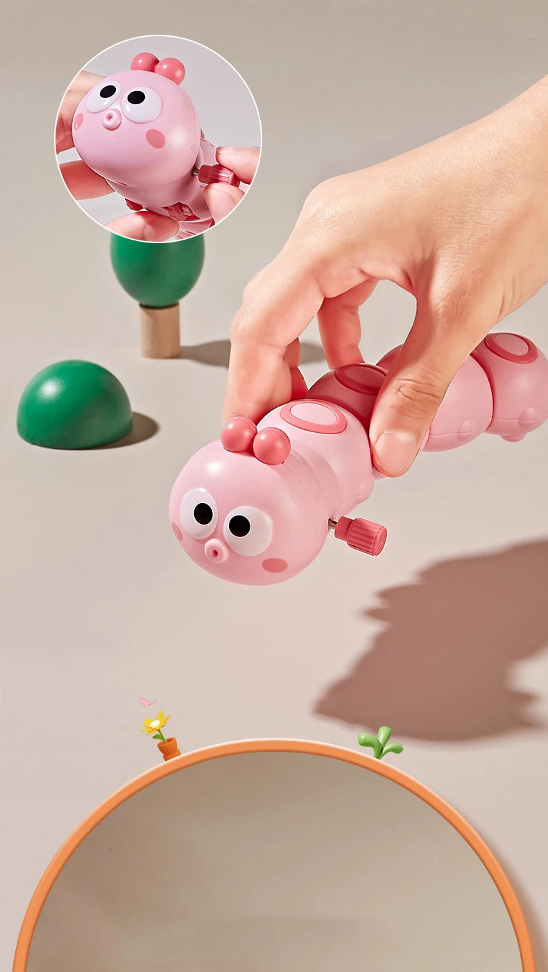 Funny Colorful Animals Worm Reptile Clockwork Crawling Toy Rocky Swing Wind up Toy