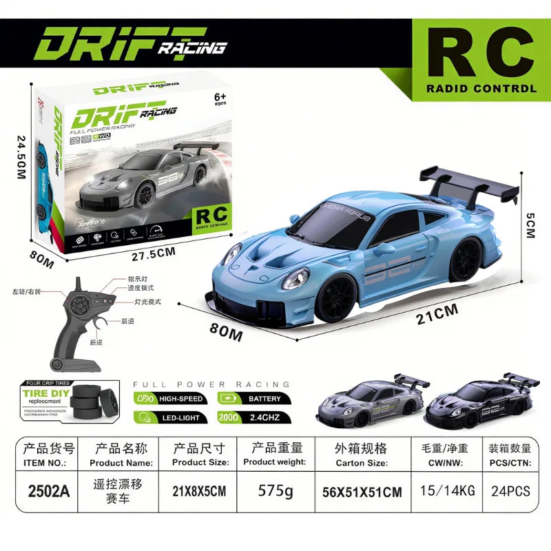 2026 New, Limited Edition Rc Drift GT3 RS 911 mi SU7 1:24 Drift Racing Car, Racing Kids Gift with High Speed Remote Control