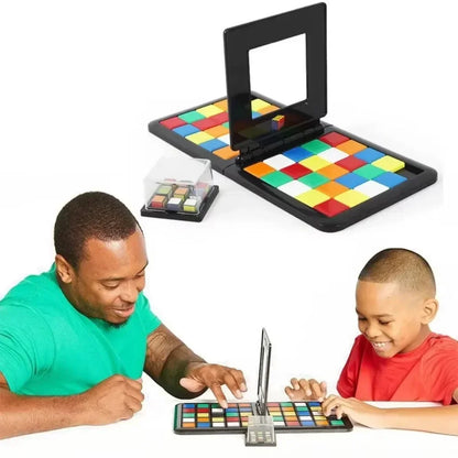 1 Set of parent-child color competition games, square tabletop puzzles, learning and educational toys, stress resistance, boys a