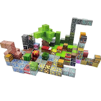 500pcs DIY Magnetics Building Blocks Mini World Magnetic World Kids DIY Model Building Blocks Puzzle Blocks For Children's TOYS