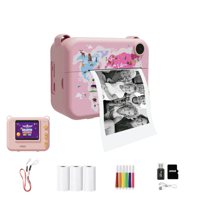 Digital Children Camera Photography Instant Print Photo Kids Video Recorder Mini Thermal Printer Video Educational Birthday Gift