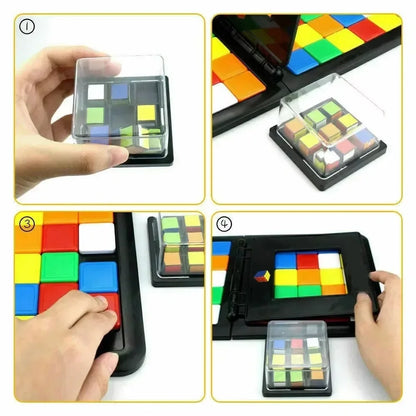 1 Set of parent-child color competition games, square tabletop puzzles, learning and educational toys, stress resistance, boys a