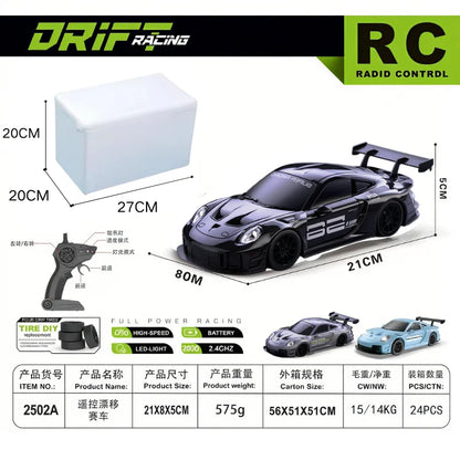 2026 New, Limited Edition Rc Drift GT3 RS 911 mi SU7 1:24 Drift Racing Car, Racing Kids Gift with High Speed Remote Control