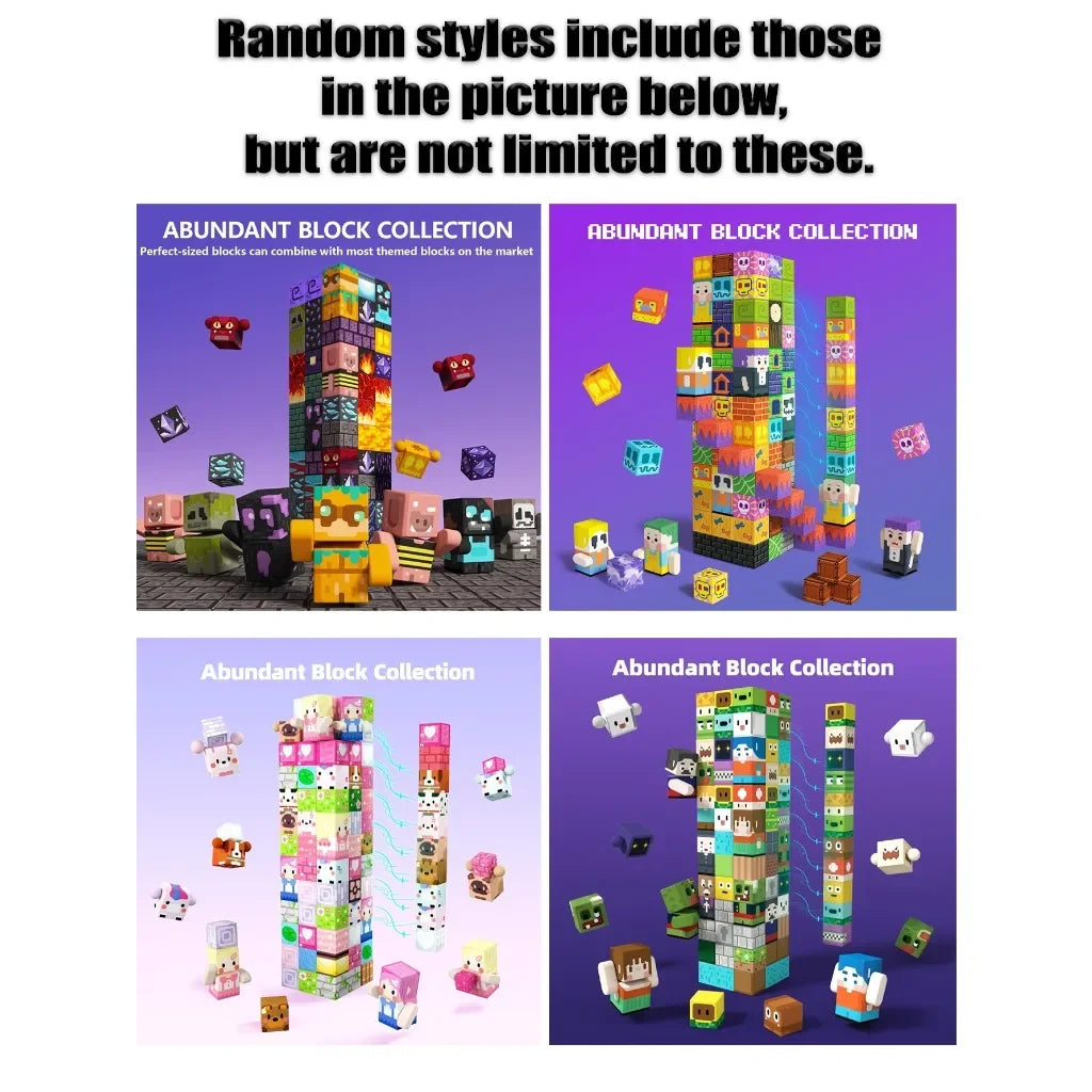 Magnetic Building Blocks Mine World Magnet Pink Girly Heart Blossom Cave Plant Zombies Cubes Set Brick Cube Toys Children Gifts