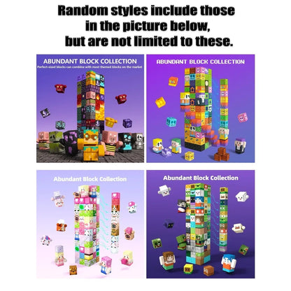 Magnetic Building Blocks Mine World Magnet Pink Girly Heart Blossom Cave Plant Zombies Cubes Set Brick Cube Toys Children Gifts