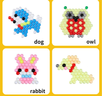 1000 Pcs/box DIY Water Spray Magic Beads Handmade Toy Set Children's Color Crystal Beads Puzzle Craft Kit Gift Variety Bean Toys