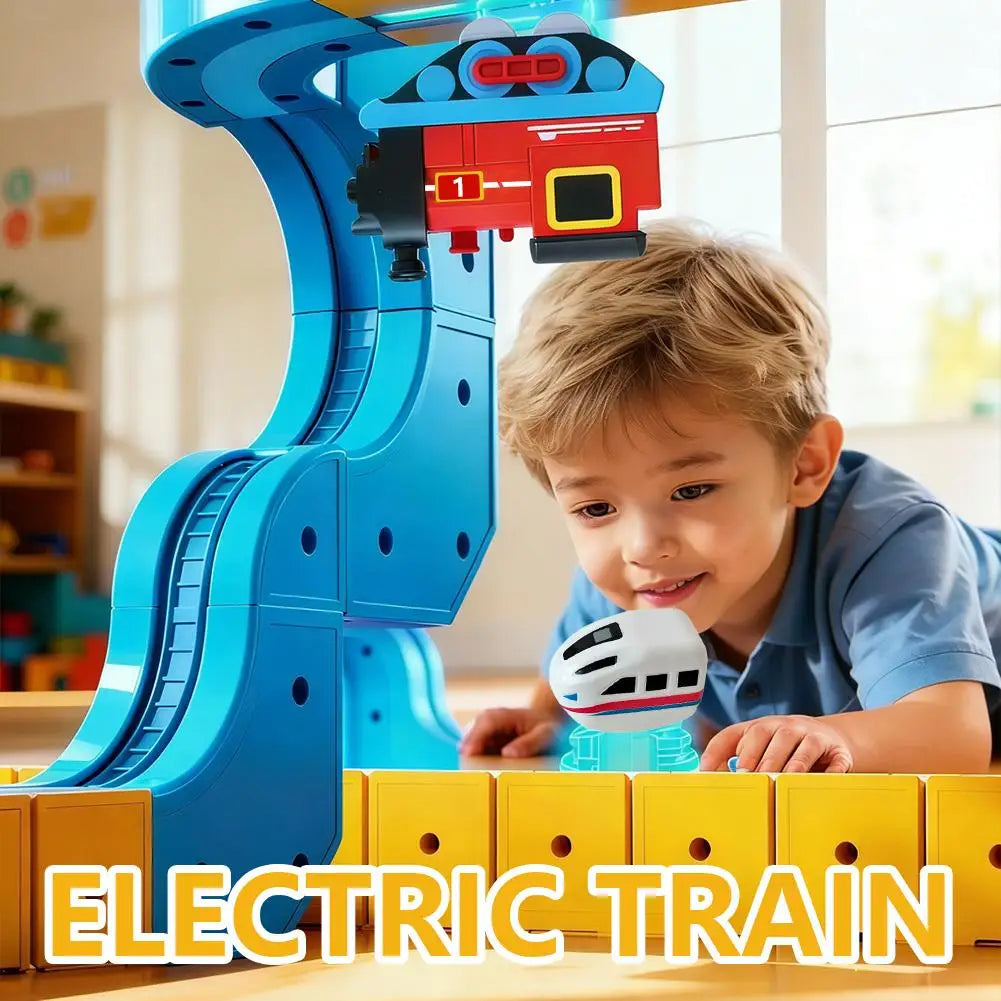 1pcs Magnetic Magical Track Car Toys Magnetic Children'S Puzzle Toy For Diy Track Rails Toys