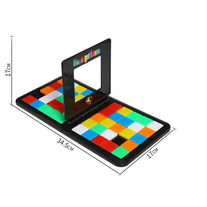 1 Set of parent-child color competition games, square tabletop puzzles, learning and educational toys, stress resistance, boys a