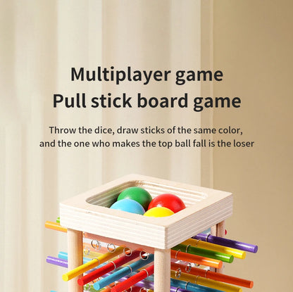 Parent child interactive wooden stick children's two person battle spatial thinking training puzzle toy