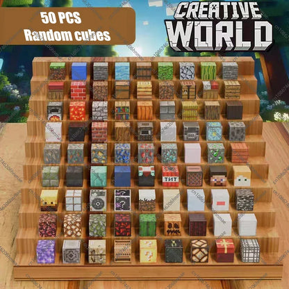 Magnetic Building Blocks Mine World Montessori Educational STEM Sensory Toy for Magnet Cube Kids Boys Girls Ages 3+ DIY Toy Gift