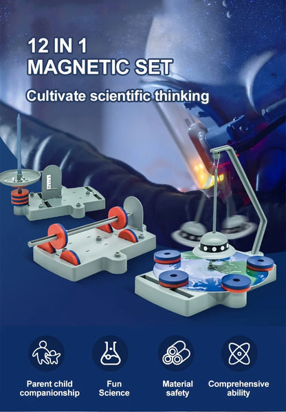 STEM Physics Kit – 12-in-1 Anti-Gravity Magnetic Levitation Set, Science Toys for Teens | Birthday & Eid Gift Magnetic Toy Set