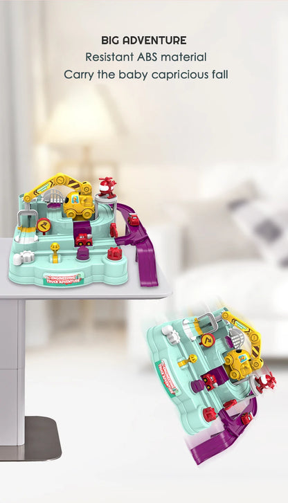 Racing Rail Car Model Educational Toys Children Track Adventure Game Brain Mechanical Interactive Train Animals Space Rocket Toy