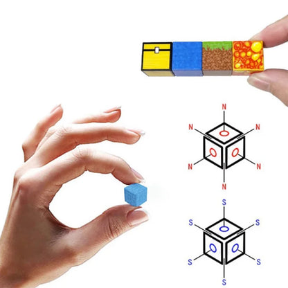 50-400pcs Mine Magnetic Building Block World Magnet Cube Set for Boys Girls Kid  DIY Model Children Sensory Toy Christmas Gift