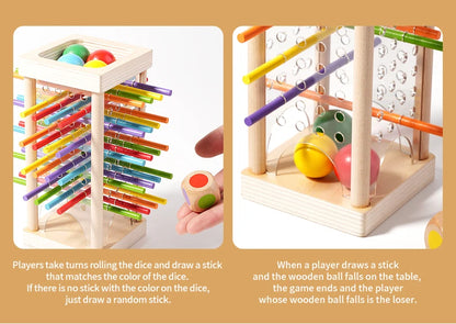 Parent child interactive wooden stick children's two person battle spatial thinking training puzzle toy