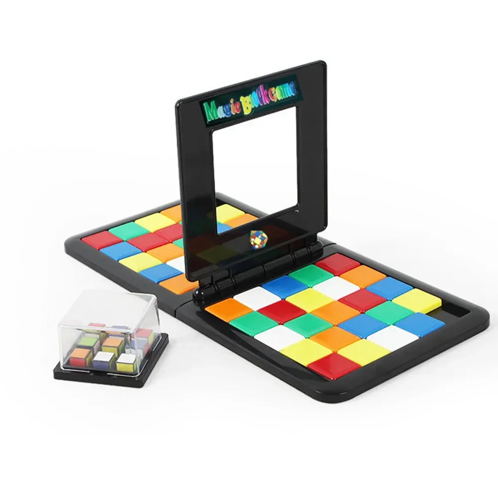 1 Set of parent-child color competition games, square tabletop puzzles, learning and educational toys, stress resistance, boys a