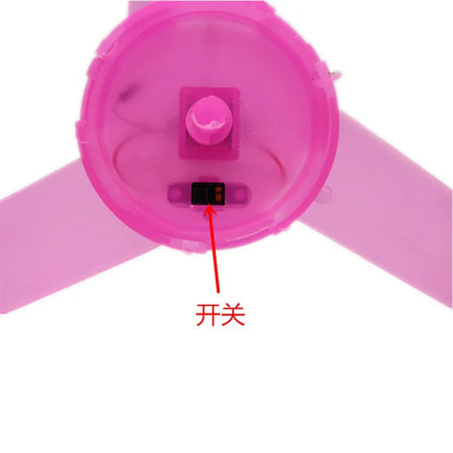 Kids Luminous Flying Disc Propeller Toys LED Lighting Pull String Flying UFO Toy Spinning Top Outdoor Game Sports Toy Gift
