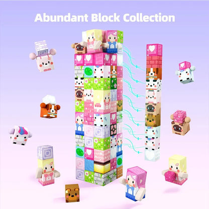 Magnetic Building Blocks Mine World Magnet Pink Girly Heart Blossom Cave Plant Zombies Cubes Set Brick Cube Toys Children Gifts