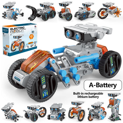 12-in-1 STEM Robot Building Kit Toys DIY Engineering Construction Set Educational Science Experiment Gift for Kids Teens