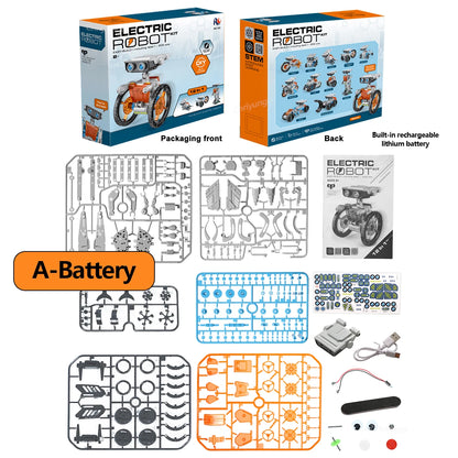 STEM Robot Kit 12 in 1 DIY Science Experiment Educational Learning Toys Engineering Technological Gadgets Gift for Kids Teens