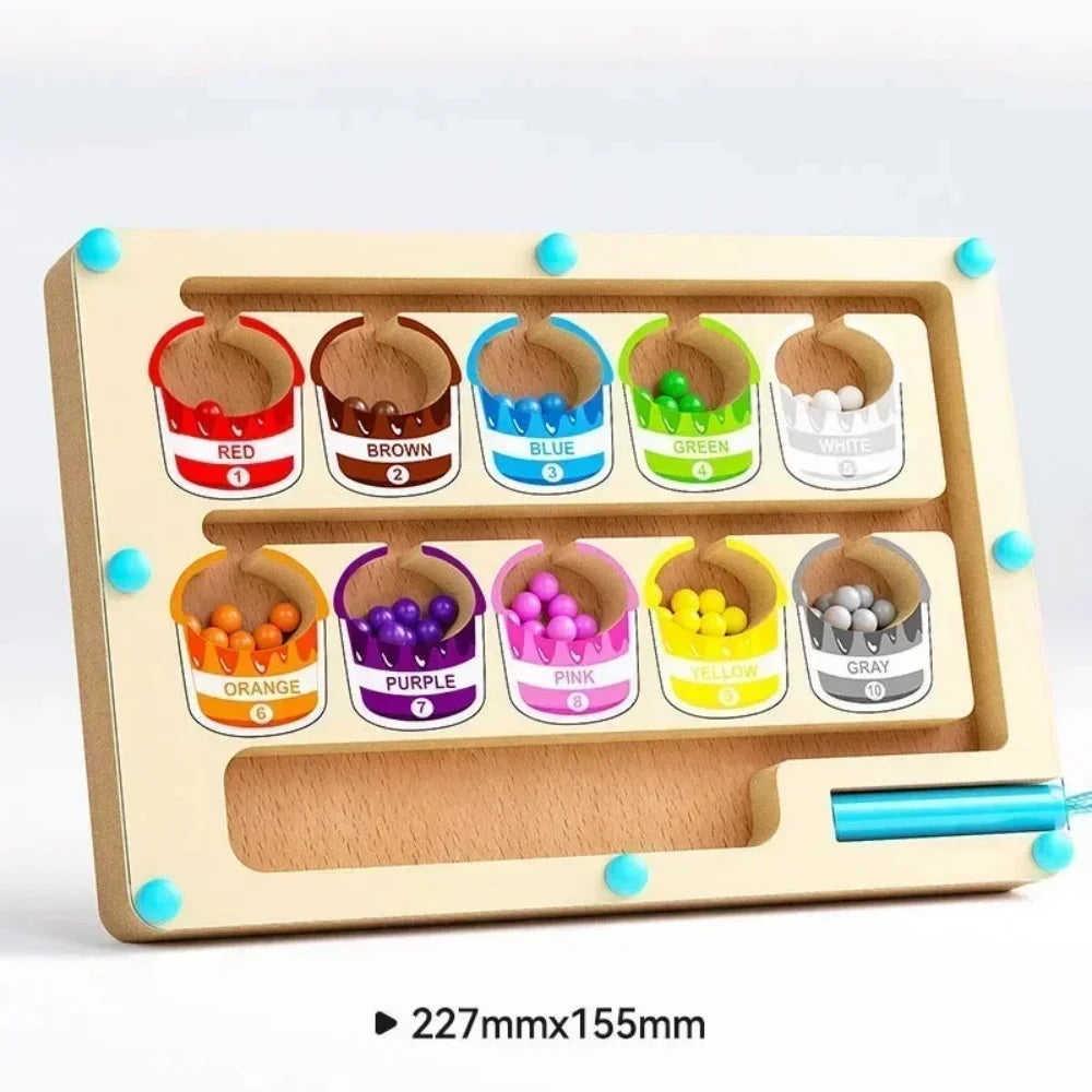 Children's Magnetic Maze Walking Ball Baby Concentration Training, Writing Logic Thinking 3-4 Year Old Early Education Puzzle To