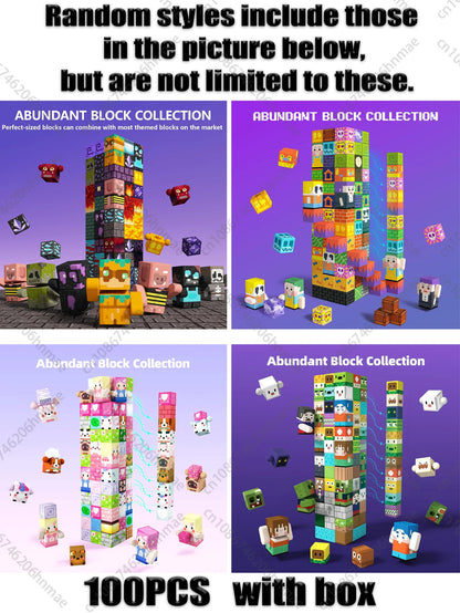 Magnetic Building Blocks Mine World Magnet Pink Girly Heart Blossom Cave Plant Zombies Cubes Set Brick Cube Toys Children Gifts