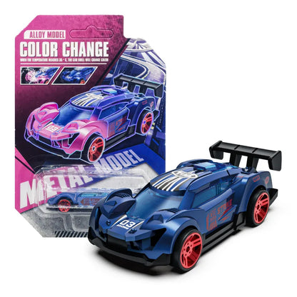 1:64 Magic Color Changing Racing Car Model Temperature Sensitive Inertia Pull Back Cars Toys Crash-Resistant Durable Boys Gift