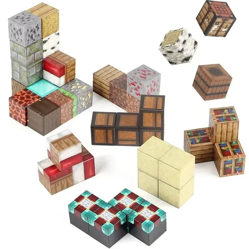 500pcs DIY Magnetics Building Blocks Mini World Magnetic World Kids DIY Model Building Blocks Puzzle Blocks For Children's TOYS