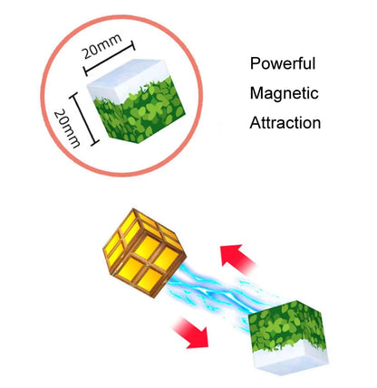50-400pcs Mine Magnetic Building Block World Magnet Cube Set for Boys Girls Kid  DIY Model Children Sensory Toy Christmas Gift